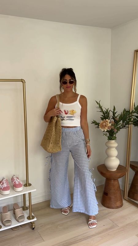 an outfit made for euro summers-- the cutest boxer pants (sized up to a  medium) and little graphic tank (small)

#LTKStyleTip #LTKVideo #LTKFindsUnder50