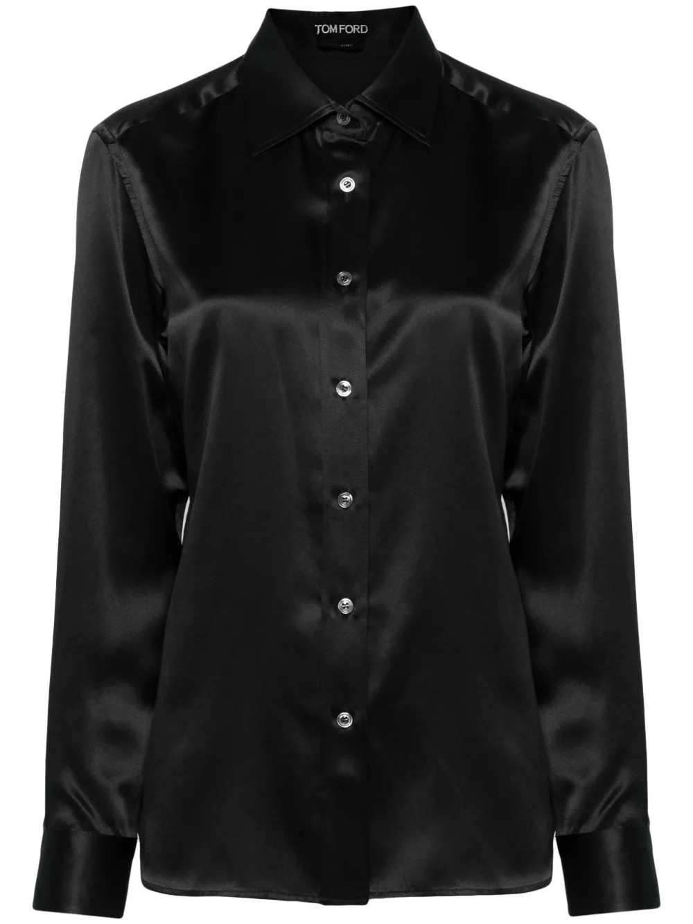 TOM FORD silk-satin Shirt | Black | FARFETCH | Farfetch Global