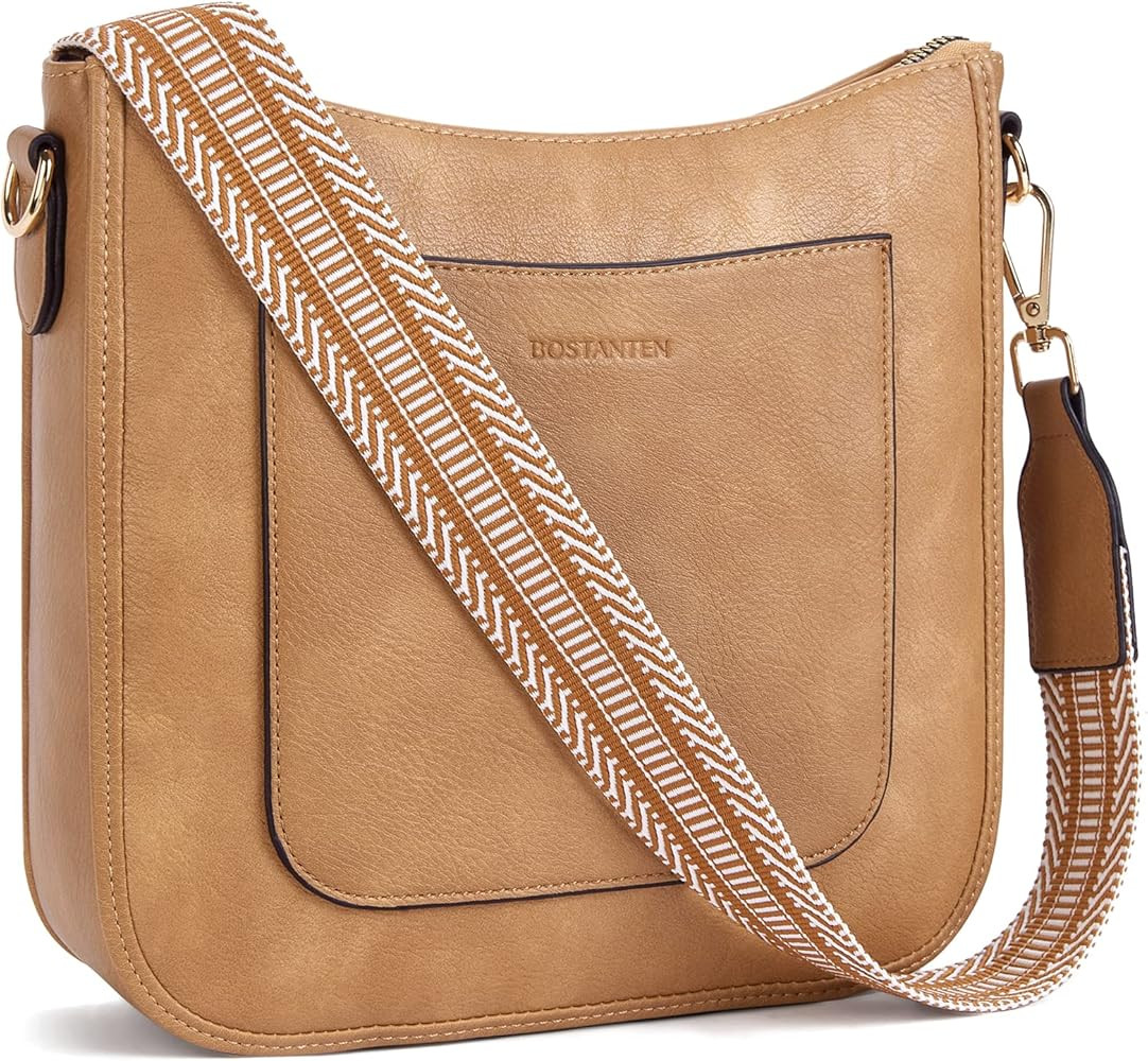 BOSTANTEN Crossbody Bags for Women Trendy Vegan Leather Hobo Handbags Fashion Shoulder Purse with... | Amazon (US)