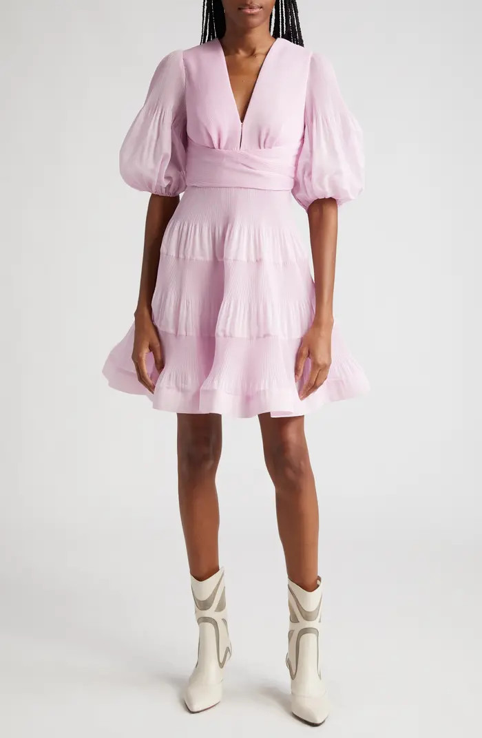 Pleated Tiered Minidress | Nordstrom