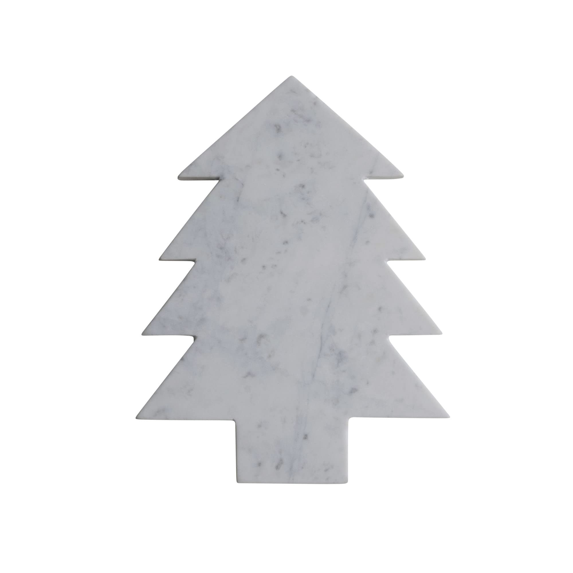 Creative Co-Op 13-1/2"L x 10-1/2"W Marble Tree Shaped Cheese/Cutting Board, White | Amazon (US)