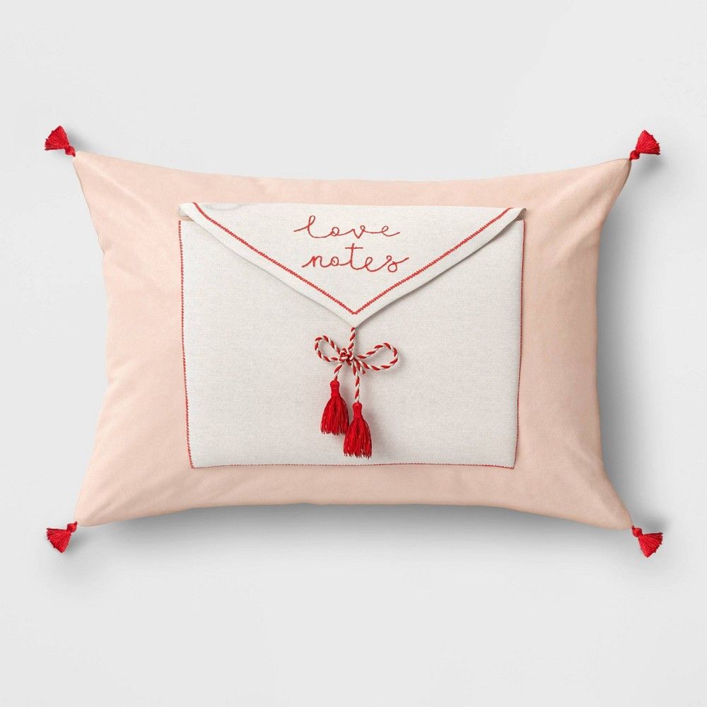 Lumbar Love Notes Valentine's Day Pillow Blush - Opalhouse | Target