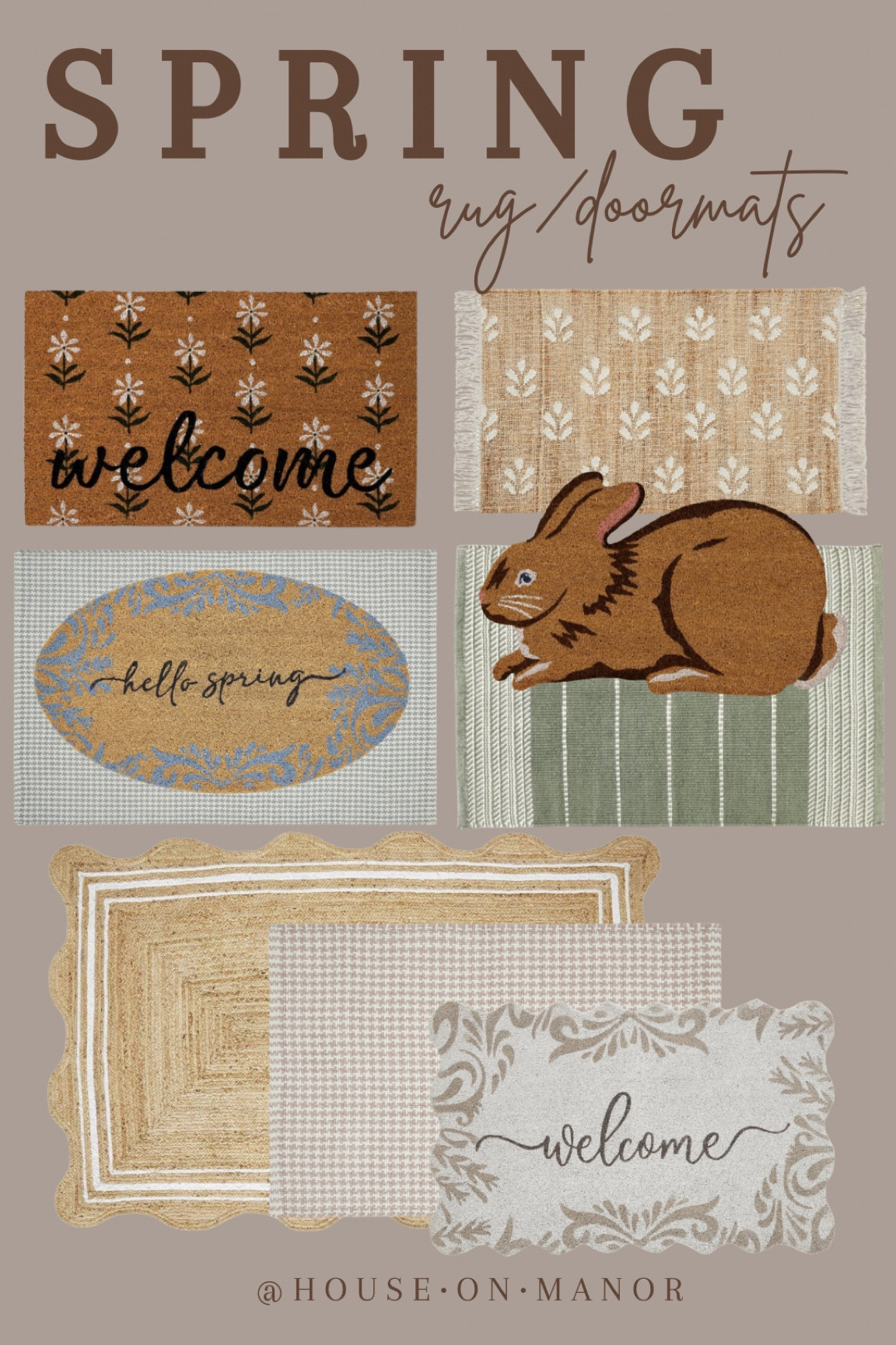 Spring/Easter rug doormat combos! The bottom 3 layered together are beautiful! 

#LTKStyleTip #LTKHome #LTKSeasonal