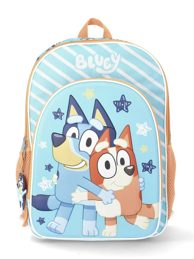 BBC Bluey & Bingo Mochila Unisex para Niños con Rayas y Estrellas Iluminadas de 17", Menta | Walmart (US)