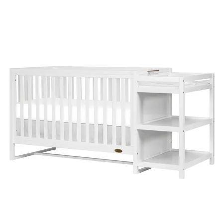 Dream On Me Milo 5 in 1 Convertible Crib and Changing Table with Free Changing Pad in White | Walmart (US)