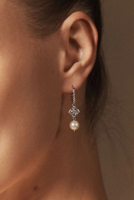 NADRI Pearl Drop Huggie Earrings | Anthropologie (US)