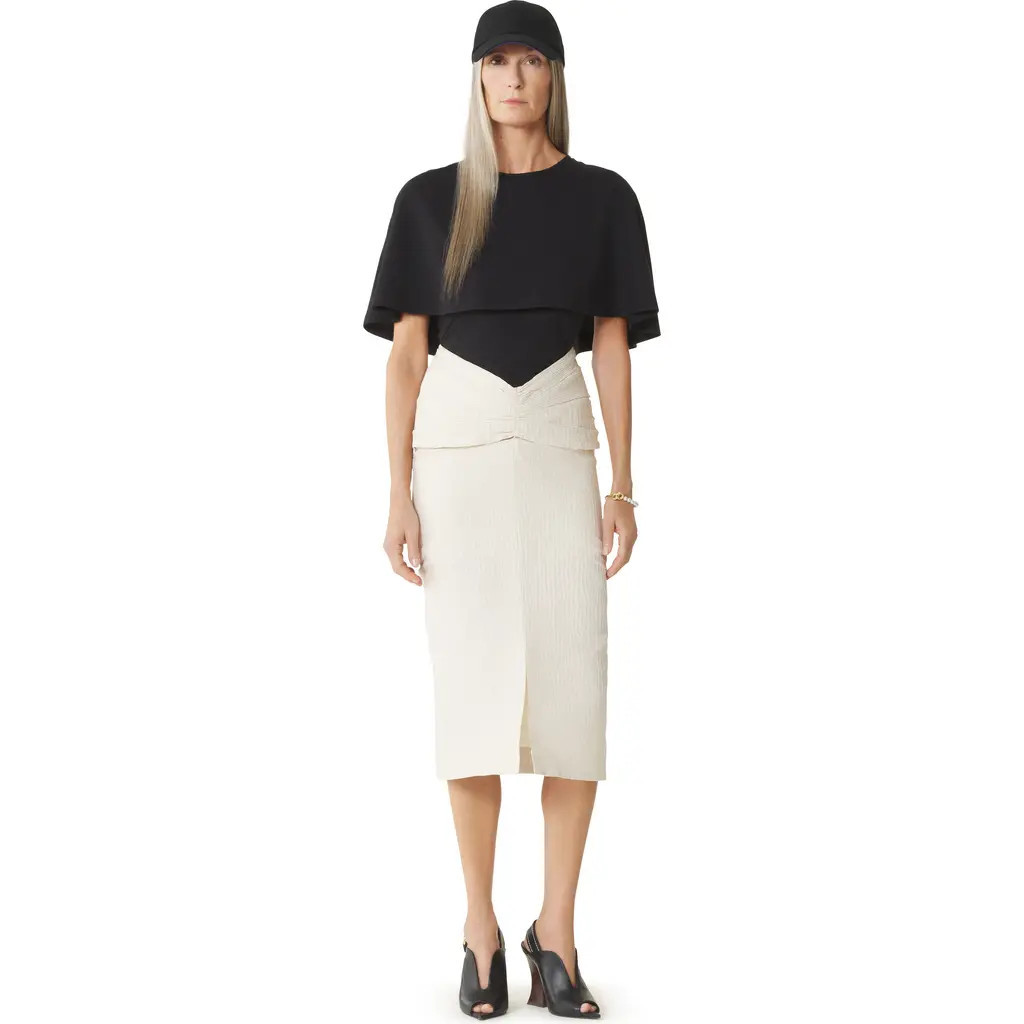 Lanvin White Midi Skirt In Jacquard at Nordstrom, Size 42 | Nordstrom