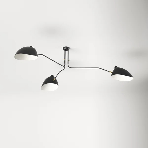 Whit 3 - Light Sputnik Modern Linear Semi Flush Mount | Wayfair North America