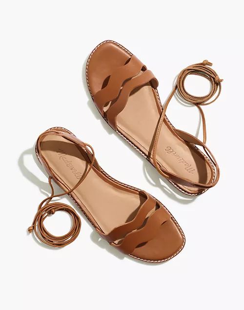 The Wave Lace-Up Sandal in Leather | Madewell