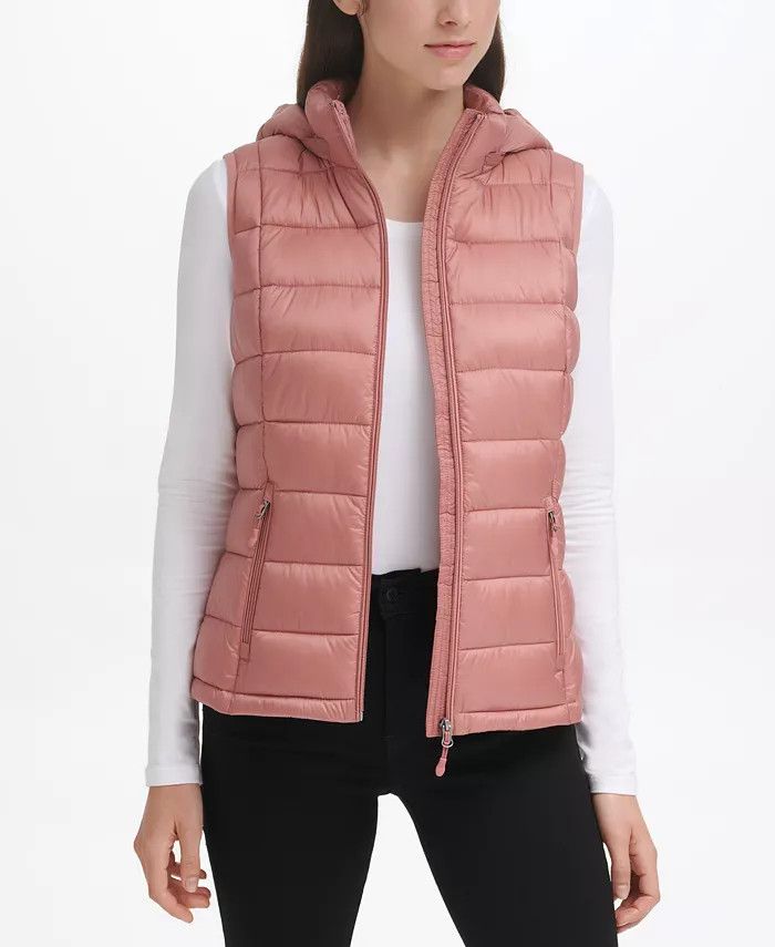 Women's Packable Hooded Down Puffer Vest, Created for Macy's | Macys (US)