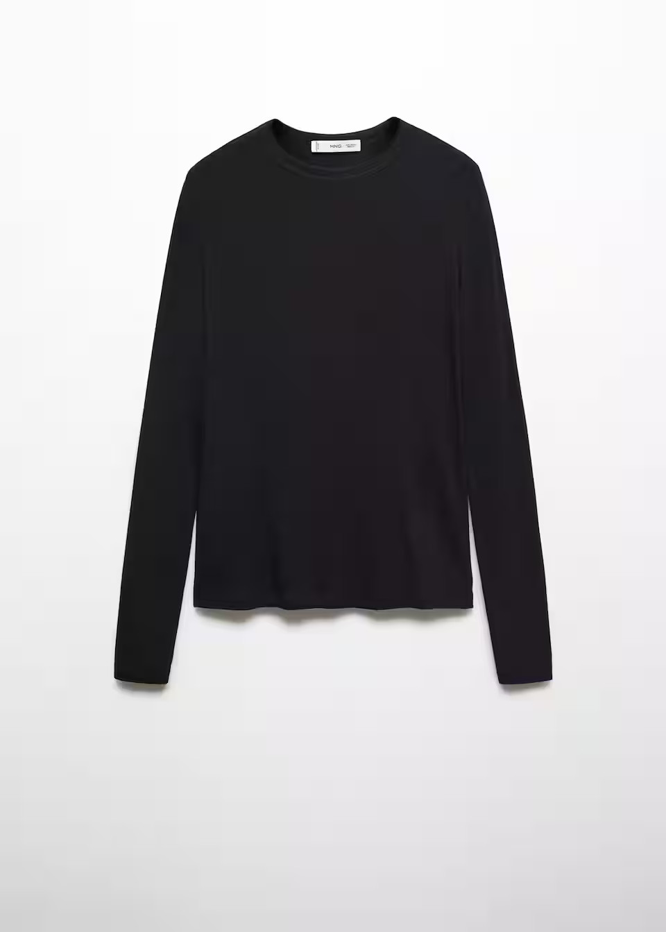 Round-neck long-sleeved t-shirt -  Women | Mango USA | MANGO (US)
