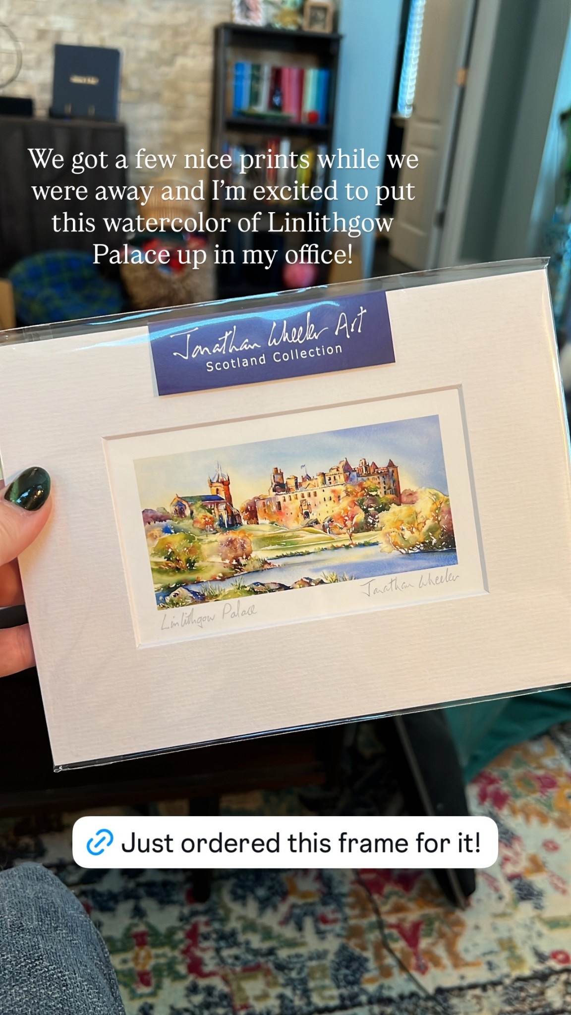 We got a few nice prints while we were away and I’m excited to put this watercolor of Linlithgow Palace up in my office! Tagging the frame I ordered and a few other vintage style picture frames I am looking at for other prints here: 

#LTKFindsUnder50 #LTKHome #LTKTravel
