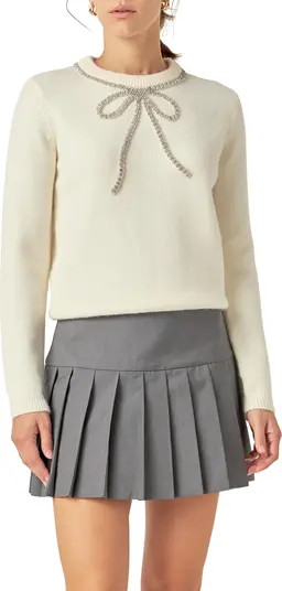Rhinestone Bow Sweater | Nordstrom