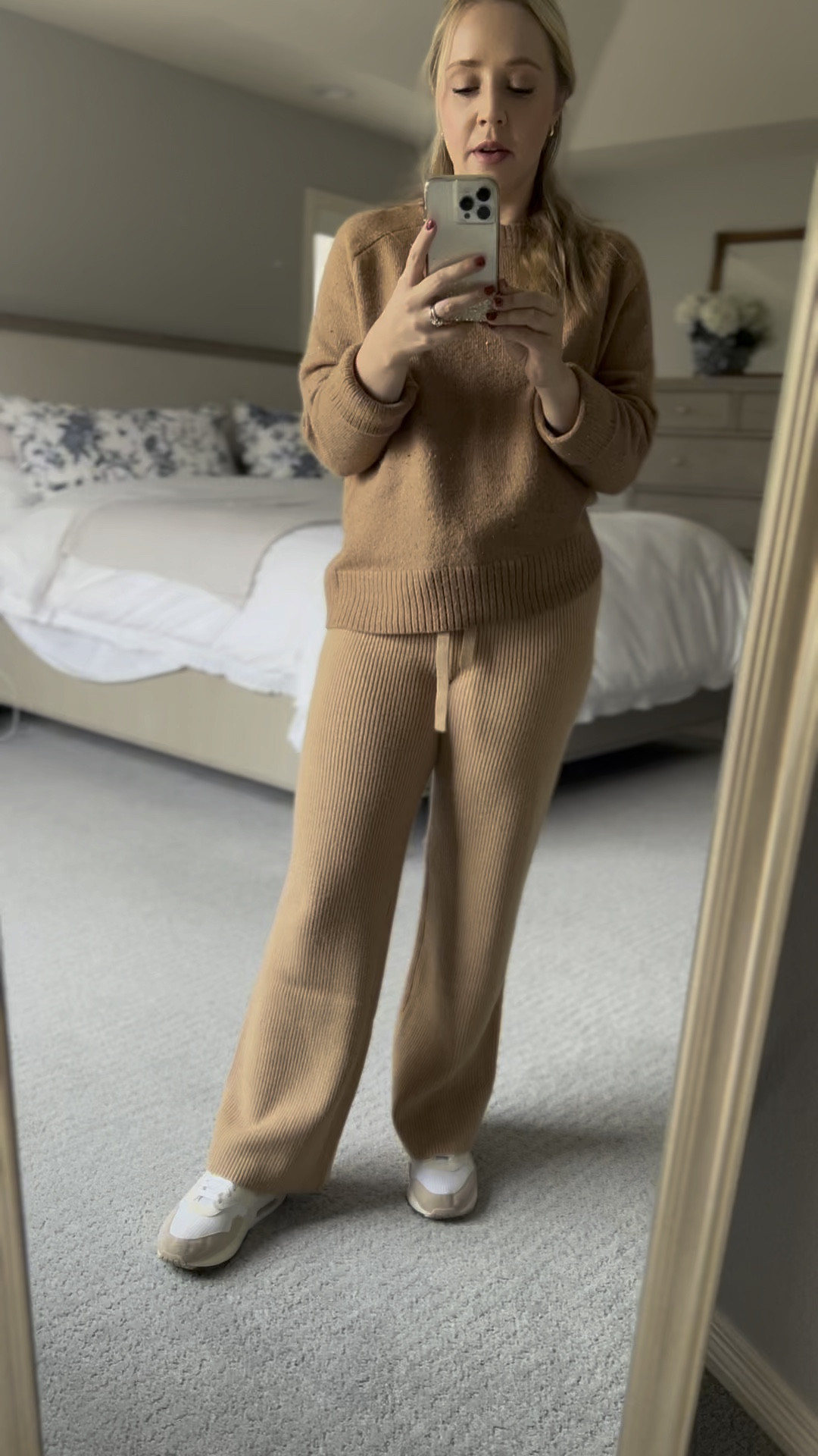 Cozy fall outfit featuring sweater pants (petite sized, fits tts) and a tan sweater! These sweater pants also come in black and they are seriously so soft and a new favorite of mine! Sweater has a couple sizes in stock, fit tts. 
Fall outfit, cozy outfit, neutral outfit, sweater pants, ribbed pants, petite outfit. 

#LTKSeasonal #LTKVideo #LTKSaleAlert