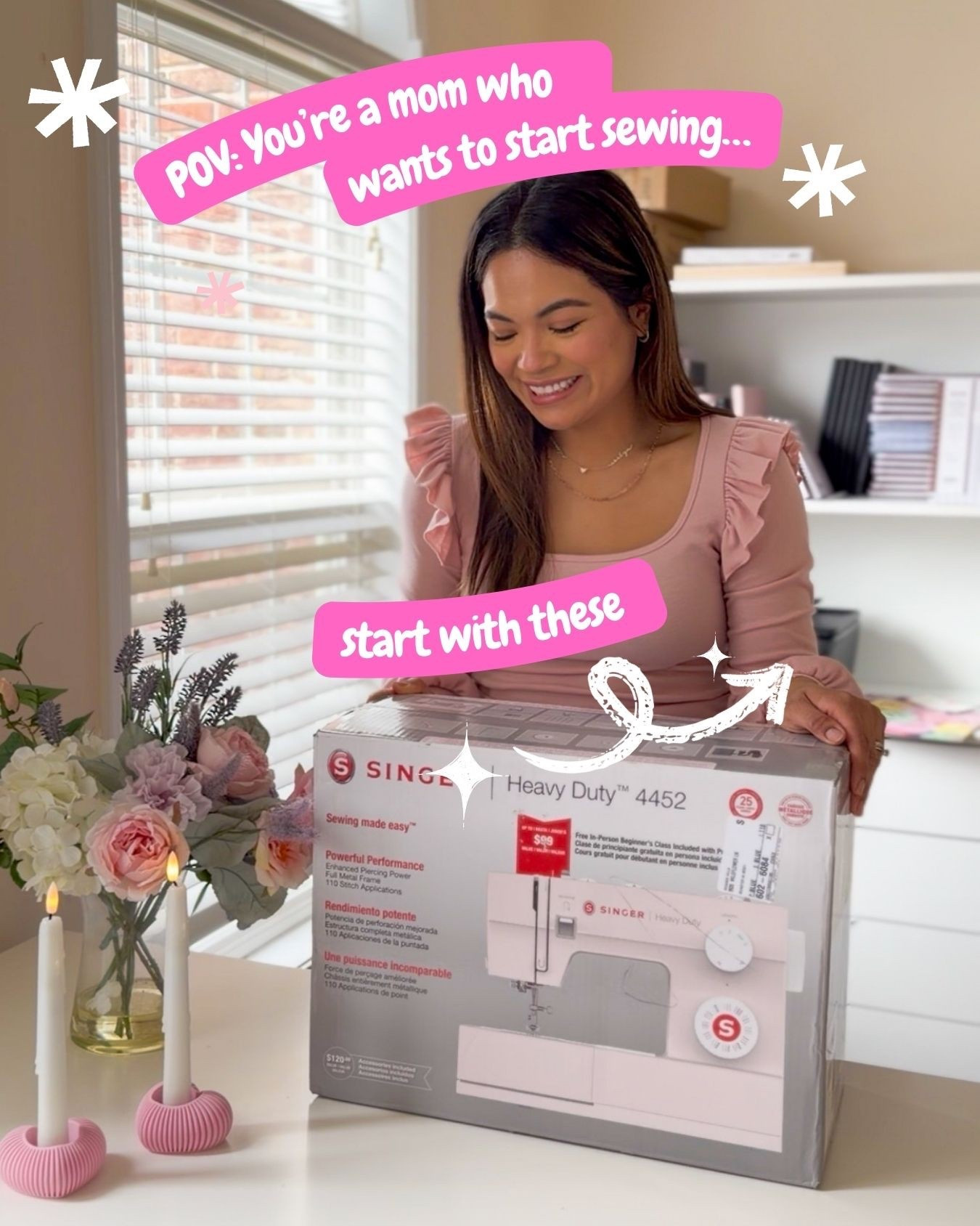 After my sewing video went viral, so many of you asked how I learned to sew and what materials I used to get started. 🧵

The truth is… I was so intimidated when I first bought my sewing machine. I had no idea where to begin and felt like sewing was something only really experienced people could do.

But these are the exact beginner supplies I started with. Nothing fancy, nothing complicated — just the basics that helped me learn and build the confidence to keep going.

And the craziest part? The dresses I made for Evalyn and Rosalyn’s first birthday were only the fourth thing I’ve ever sewn.

I have the special edition in pink of the Singer Heavy Duty 4452 machine but I linked the original. 

If you’ve been wanting to start sewing but felt overwhelmed like I did, I promise you can learn too.

Comment “START” and I’ll send you a direct link to all the beginner supplies I used to get started. 🪡✨

#beginnersewing #sewingforbeginners #momsoftwins #handmadewithlove #sewingjourney sewing for beginners, beginner sewing supplies, how to start sewing, sewing machine beginner, sewing tools list, sewing for moms, handmade clothing, sewing projects for beginners, sewing supplies amazon, beginner sewing kit, learning to sew, mom hobbies, sewing dress tutorial, sewing baby clothes, handmade baby clothes, sewing basics, diy sewing projects, sewing journey, sewing tips beginners, sewing machine tips, handmade dresses, mom creative hobbies, sewing inspiration, diy mom projects, sewing starter kit, sewing tools beginners, sewing at home, learning sewing skills, sewing hobby, handmade with love

#LTKBaby #LTKKids #LTKmomlife