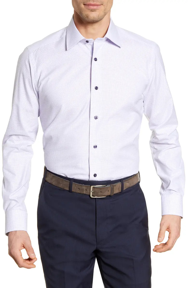 Trim Fit Check Dress Shirt | Nordstrom