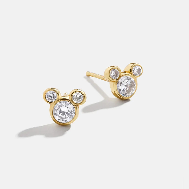 Mickey Mouse Disney 18K Gold Plated Sterling Silver & Cubic Zirconia S | BaubleBar