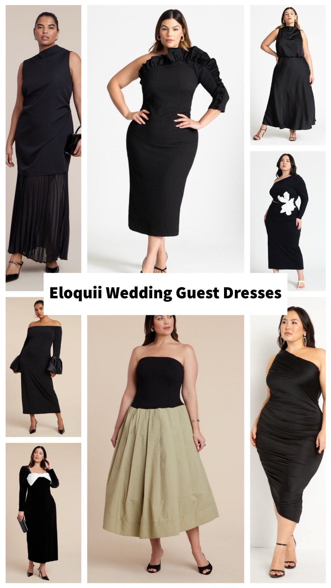 Black dresses for the curvy wedding guest, starting at $59.

Special occasion dresses, cocktail dresses, semi formal wedding guest dresses, party dresses, event dresses, plus size fashion, plus size wedding guest dress. 

#LTKSeasonal #LTKWedding #LTKPlusSize