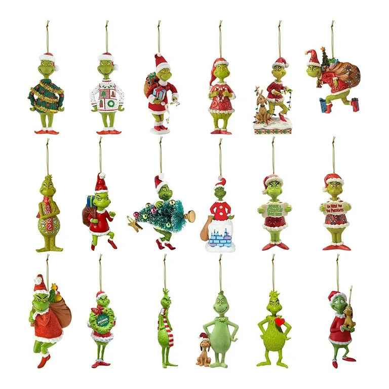 Merry Christmas Grinch Ornaments Xmas Tree Hanging Decoration Figure Pendant 2D | Walmart (US)
