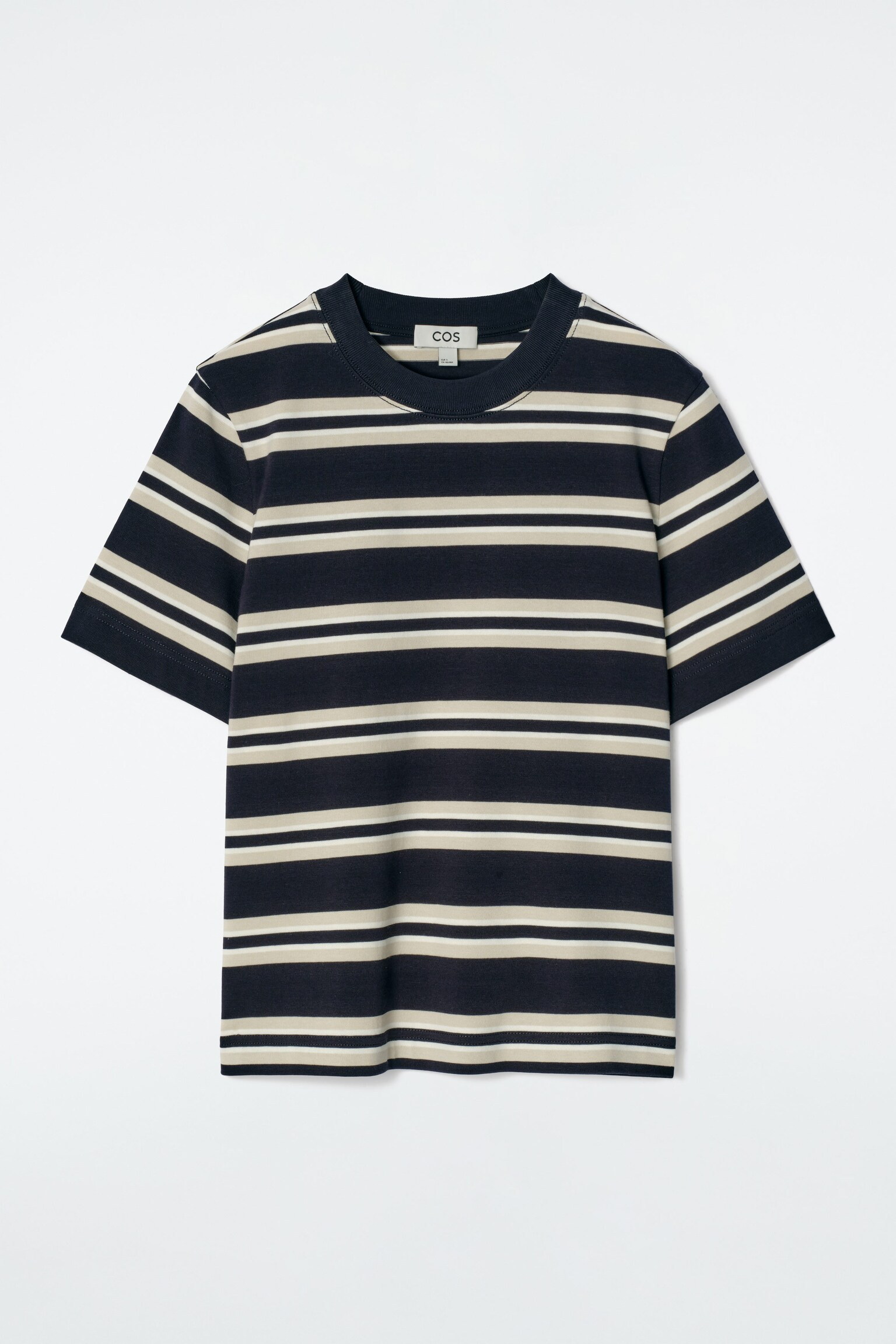 CLEAN CUT REGULAR T-SHIRT - NAVY / STRIPED | COS UK