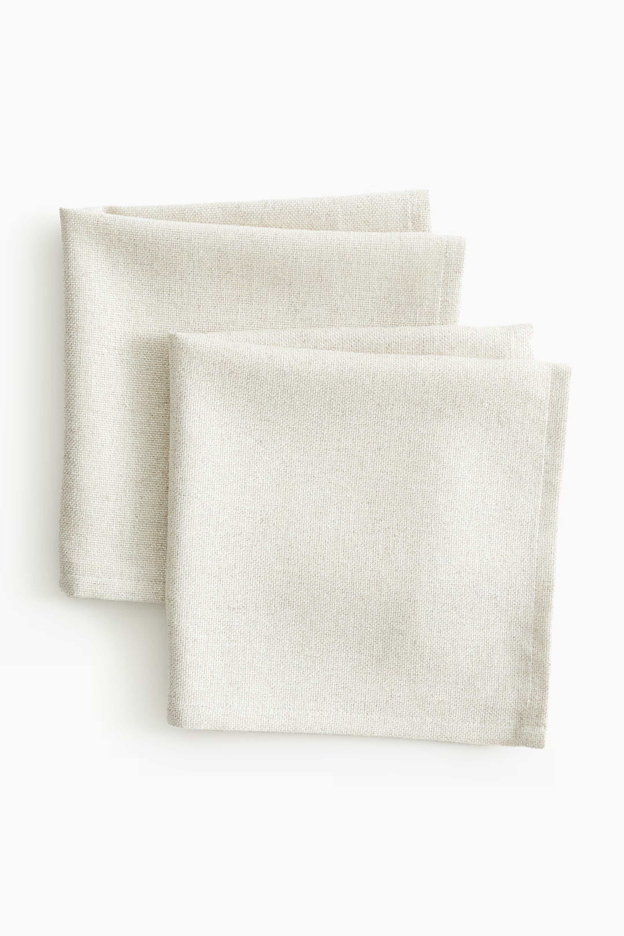 2-pack Napkins - Light beige/glittery - Home All | H&M US | H&M (US + CA)