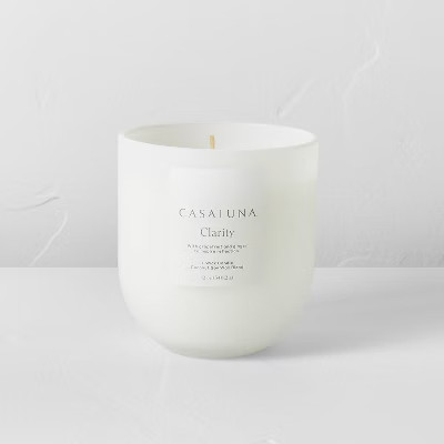 Clarity Core Frosted Glass Candle White - Casaluna™ | Target