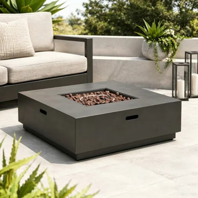 39'' SQUARE IRON FIRE PIT - 50 000 BTU (Tank cover not Included) | Wayfair North America