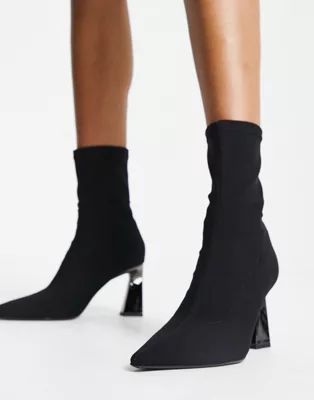 Bershka sock boots in black lycra | ASOS (Global)