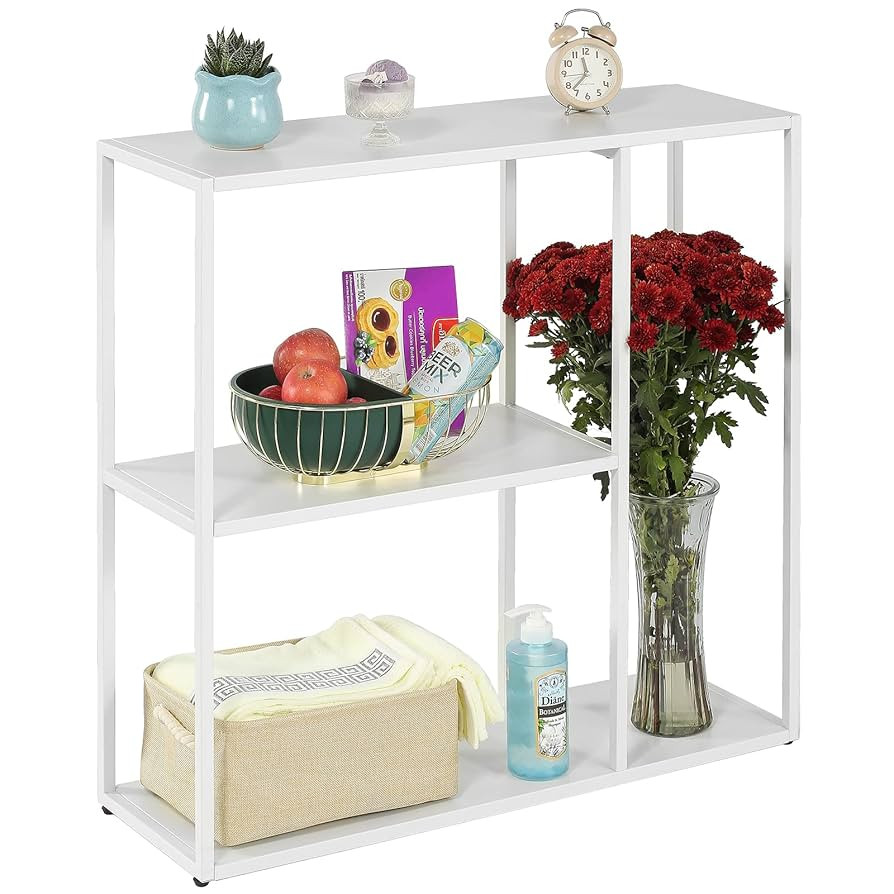 GYCZYCX Metal Console Table with 3 Tier Storage Rack,Entryway Table,Industrial Sofa Table,Narrow ... | Amazon (US)