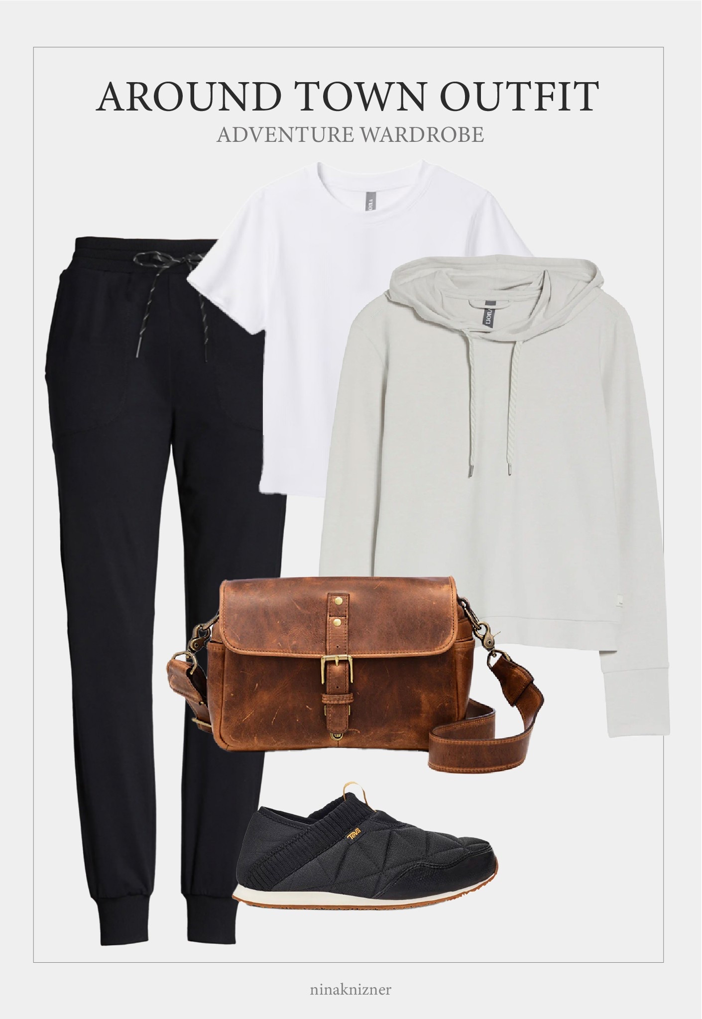 Athleisure outfit for a run to town during roadtrips and camping. Elevated yet casual. 

Paired with a beautiful leather camera shoulder bag and the comfiest camping slip ons.

#athleisure #roadtrip #hiking #camping #forest #adventures

#LTKTravel #LTKSeasonal #LTKStyleTip