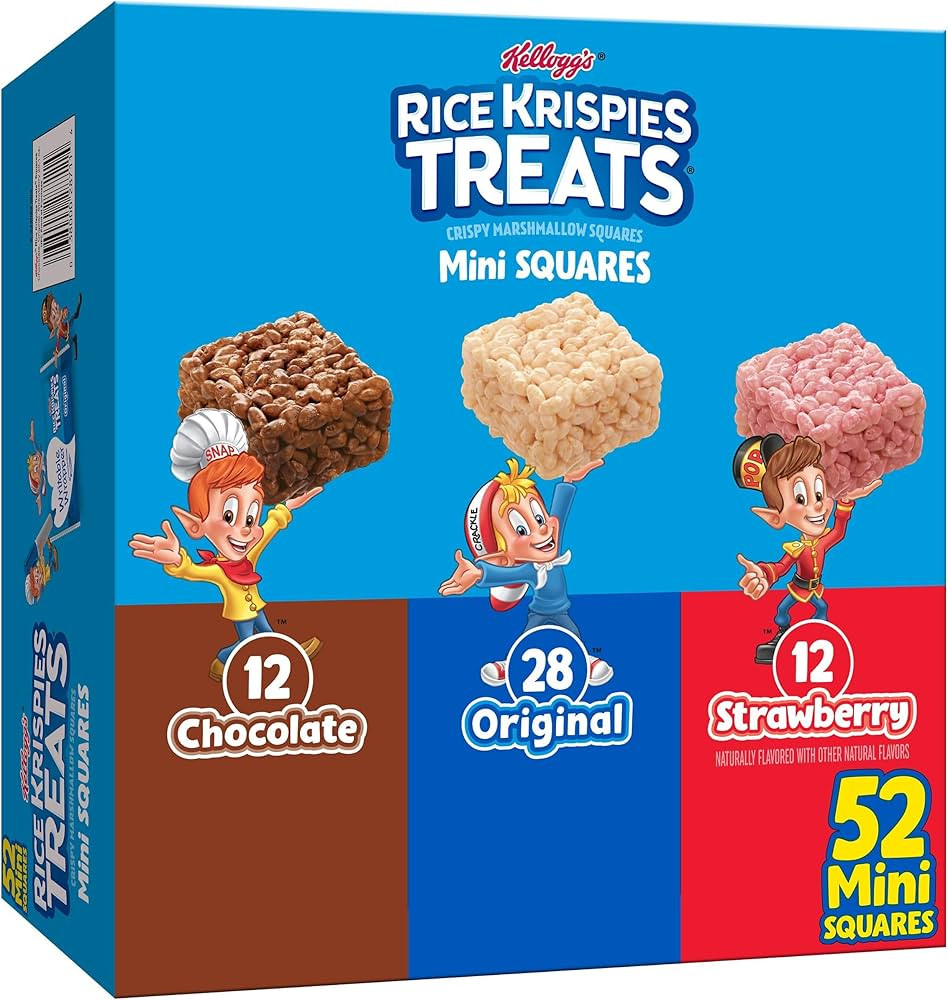 Rice Krispies Treats Mini Crispy Marshmallow Squares, Kids Snacks, Lunch Snacks, Variety Pack, 20... | Amazon (US)