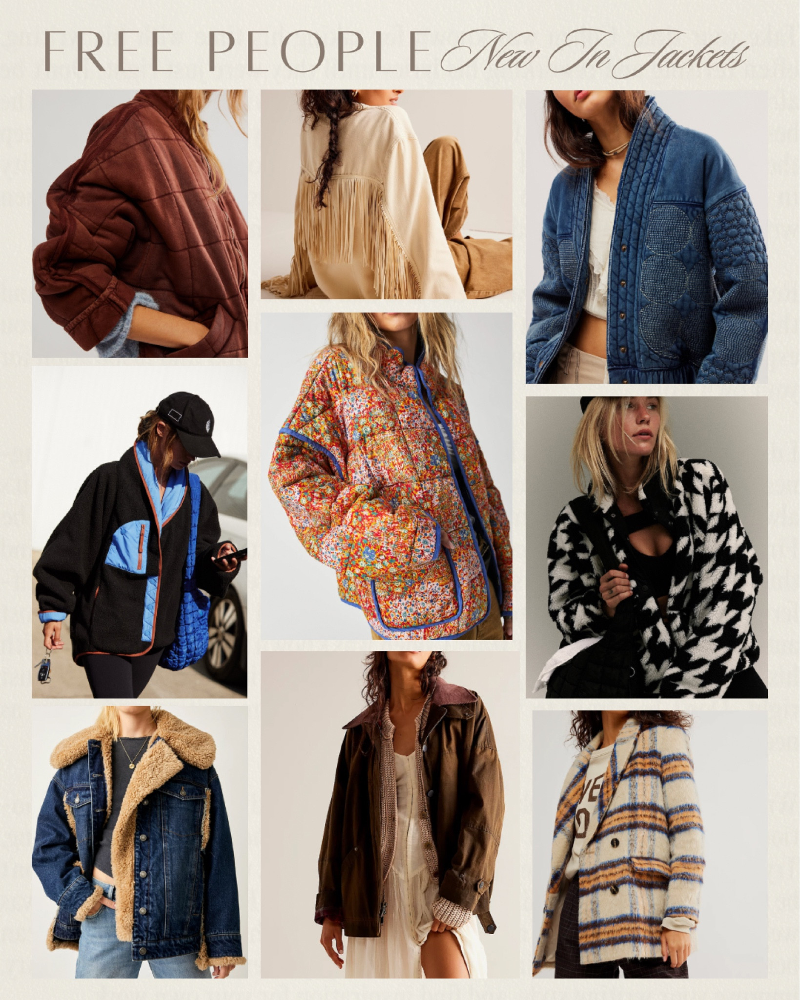 Free People New Arrivals ✨

Fall outfits, fall fashion, fall jackets, plaid shacket, denim jacket, print jacket, fleece jacket, houndstooth, FP movement 

#LTKHoliday #LTKstyletip #LTKSeasonal