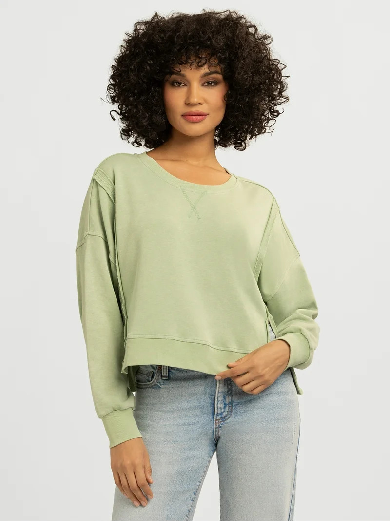 Jessica Simpson Women's Philomenia Knit Denim Pullover Top, Sizes XS-XL | Walmart (US)