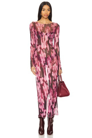 Lottie Maxi Dress in Chocolate Floral | Revolve Clothing (Global)