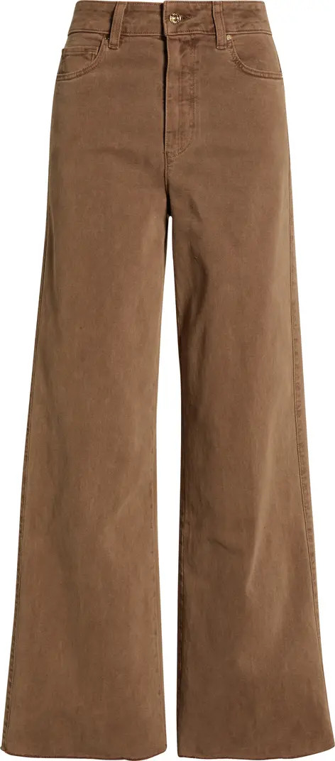 Anessa High Waist Raw Hem Wide Leg Jeans | Nordstrom