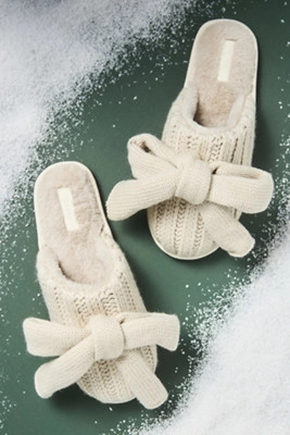 Maeve Big Bow Slippers | Anthropologie (US)