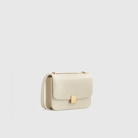 Quince Italian Leather Box Shoulder Bag – Cream | Poshmark