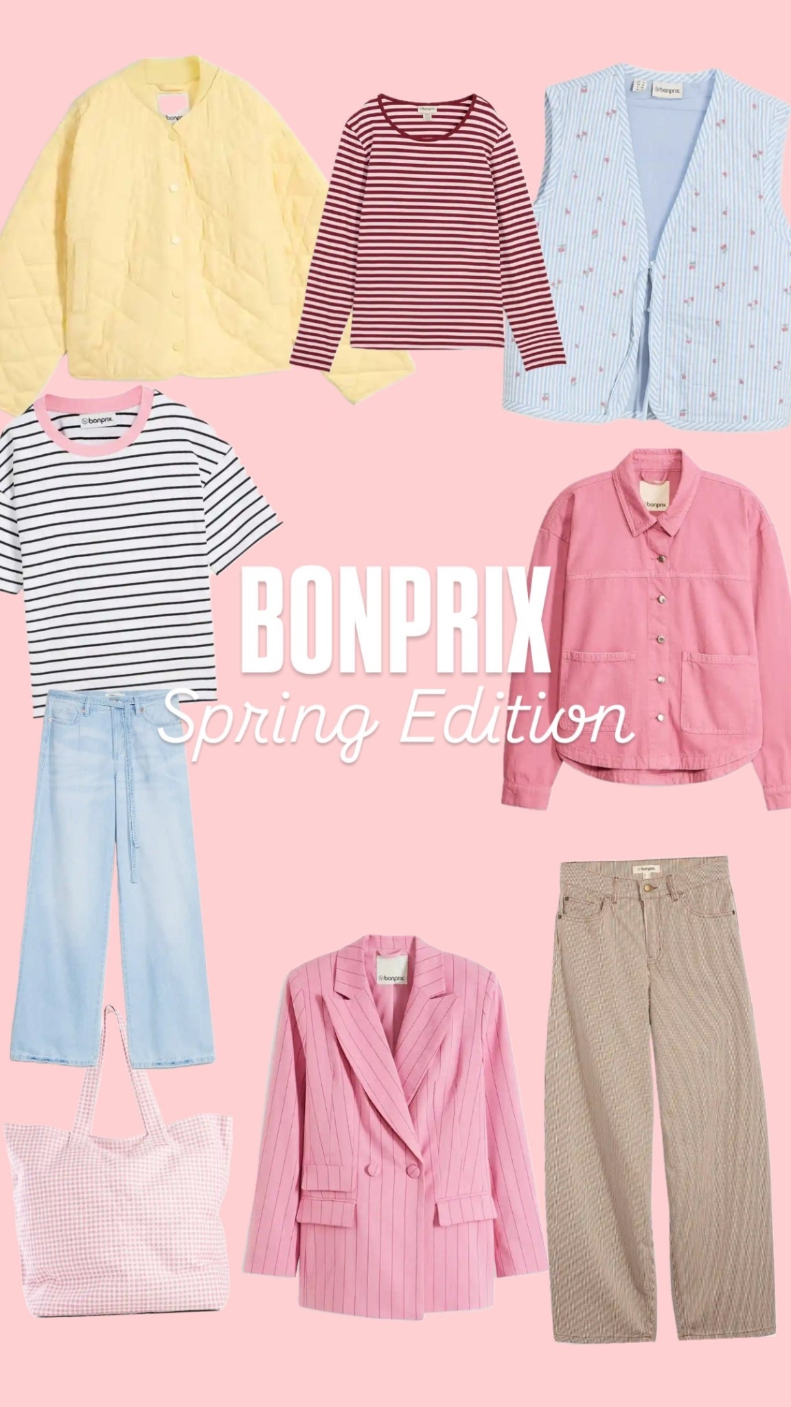 Der Frühling ist da 🌼✨ 
#Bonprix #Frühling #Jacke #Jeans #Streifen #Gelb #Langarmshirt #Weste #Blazer #BarrelJeans #Jacke 

#LTKspring #LTKdeutschland #LTKstyletip