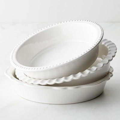 Williams Sonoma Stoneware Pie Dish, Set of 3 | Williams-Sonoma