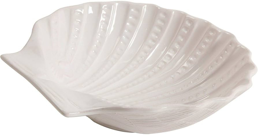 Coastal Home Shell Shaped Ceramic Serving Bowl | Large Serving Bowl for Entertaining | Amazon (US)