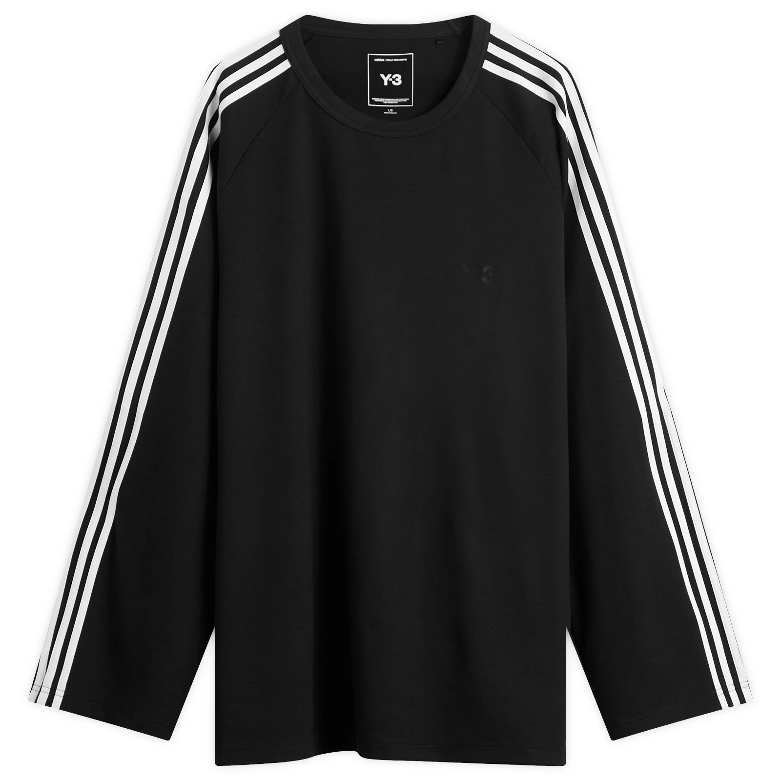 Y-3 Men's Wire Three Stripe T-Shirt Black | END. Clothing