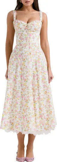 Rosalee Floral Stretch Cotton Petticoat Dress | Nordstrom