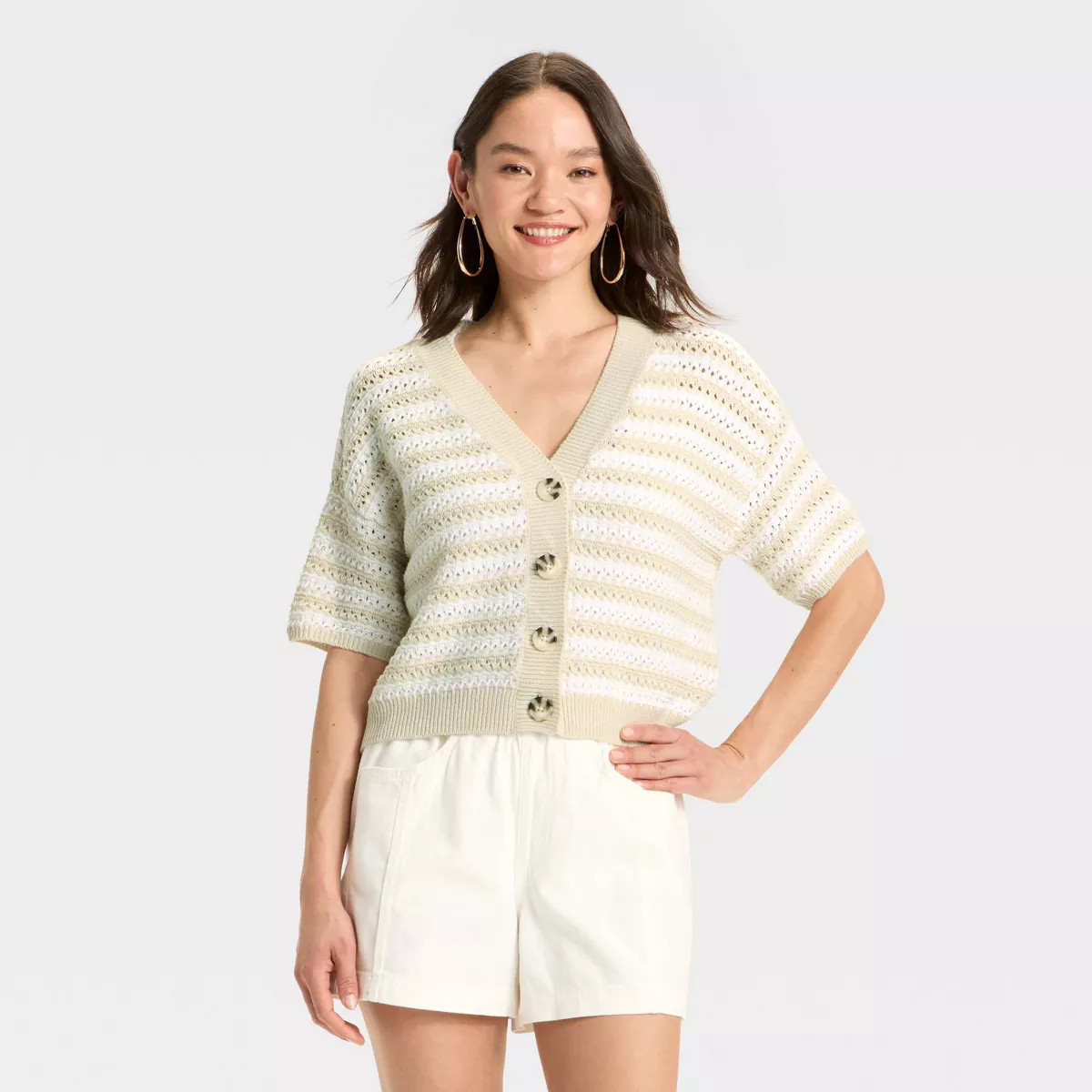Women's Short Sleeve Button-Front Cardigan - Universal Thread™ | Target