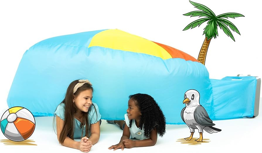The Original AIR FORT Build A Fort in 30 Seconds, Inflatable Fort for Kids (Beach Ball Blue) | Amazon (US)
