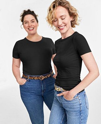 On 34th Women’s Ribbed T-Shirt, XXS-4X, Created for Macy’s - Macy's | Macy's