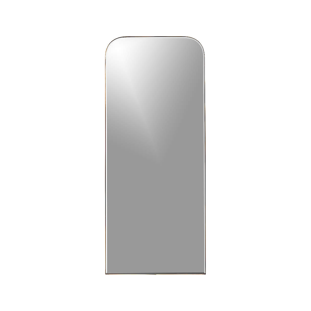 Edge Brass Arch Floor Mirror + Reviews | Crate and Barrel | Crate & Barrel