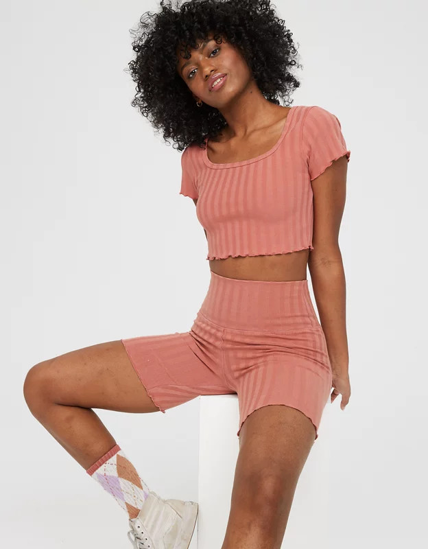 OFFLINE By Aerie OG Groove Crop Tee | American Eagle Outfitters (US & CA)