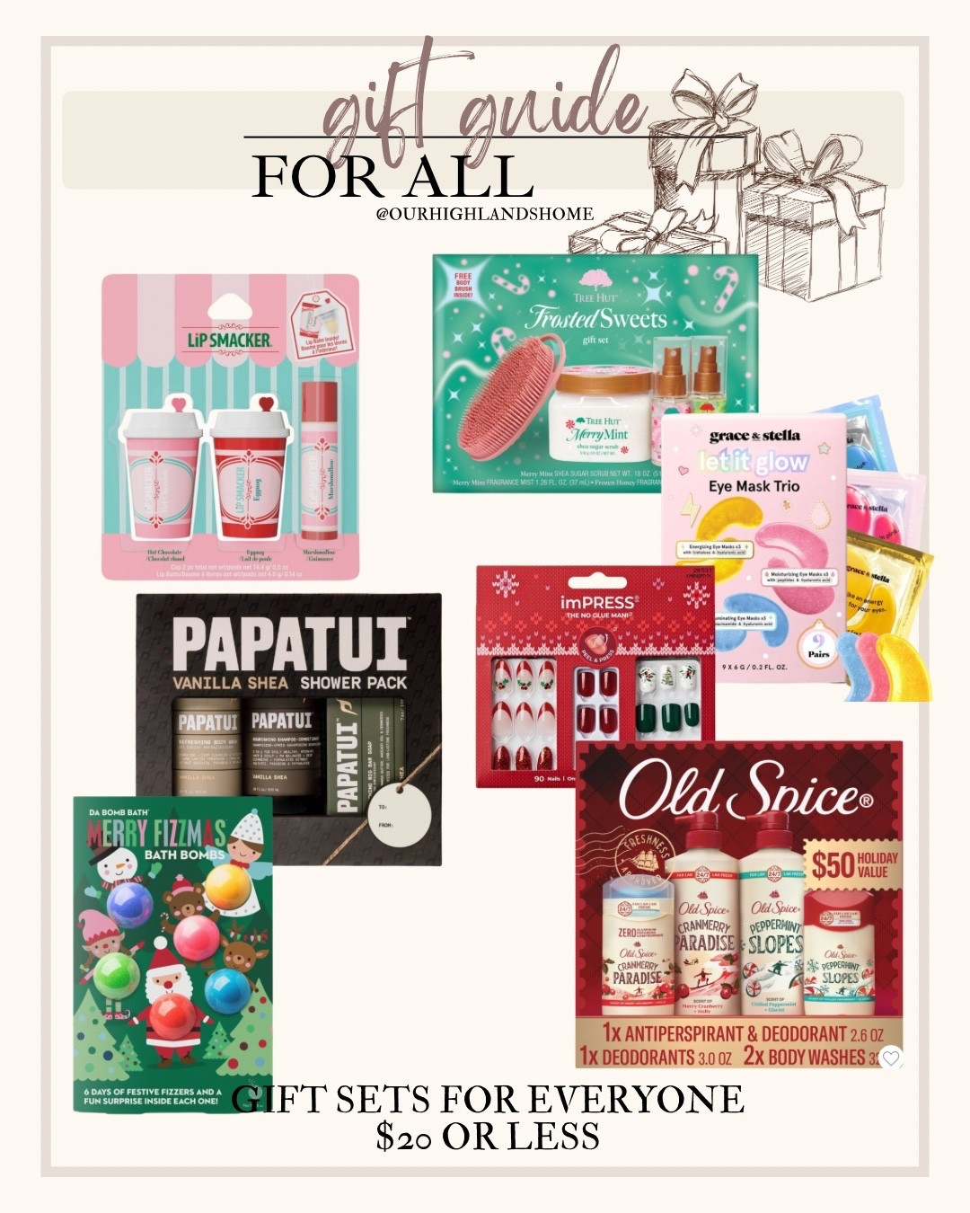 gift guide. gift sets $20 or less. men women teens and kids 

#LTKSaleAlert #LTKGiftGuide #LTKHoliday