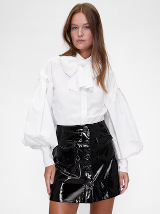 GapStudio Poplin Bow Shirt | Gap (US)