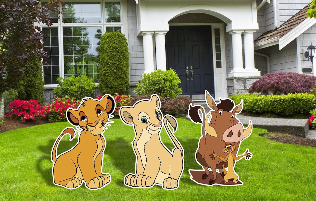 The Lion King Birthday Party Decor, Liong King Cutouts, Outdoor Decor, Yard Sign, Jungle Party De... | Etsy (US)